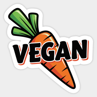 Vegan Vibes Carrot Sticker
